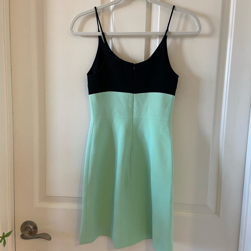 David Koma Mini Dress Color Block Black And Green Size US 2 UK 6 - Picture 3 of 7
